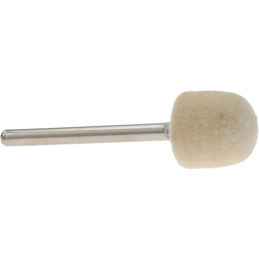 Value Collection 516153 Mounted Polishing Bob Oval Shape, 1/2" Max Dia, 1/8" Shank Dia, Wool Felt