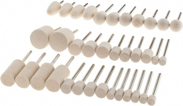 Value Collection 516202 36 Piece, 1/8" Shank Diam, Wool Felt Bob Set