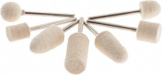 Value Collection 516095 7 Piece, 1/8" Shank Diam, Wool Felt Bob Set