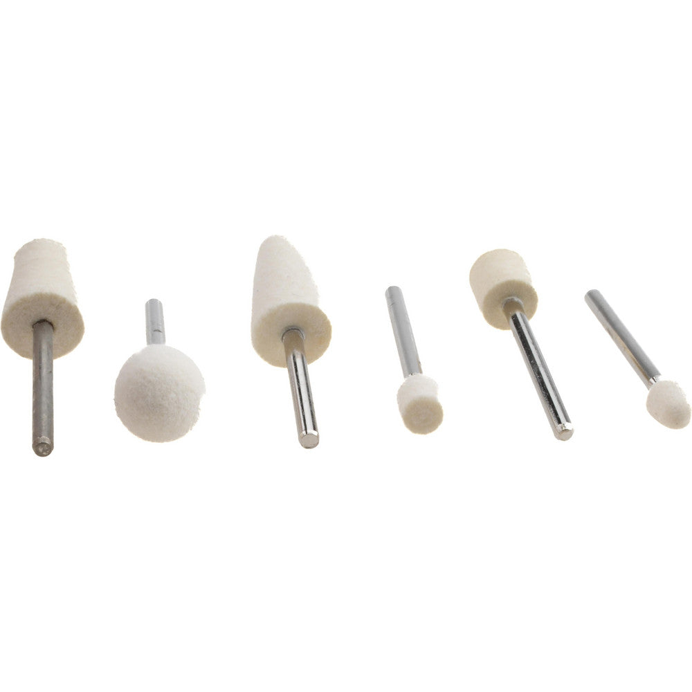 Value Collection 516096 7 Piece, 1/8" Shank Diam, Wool Felt Bob Set