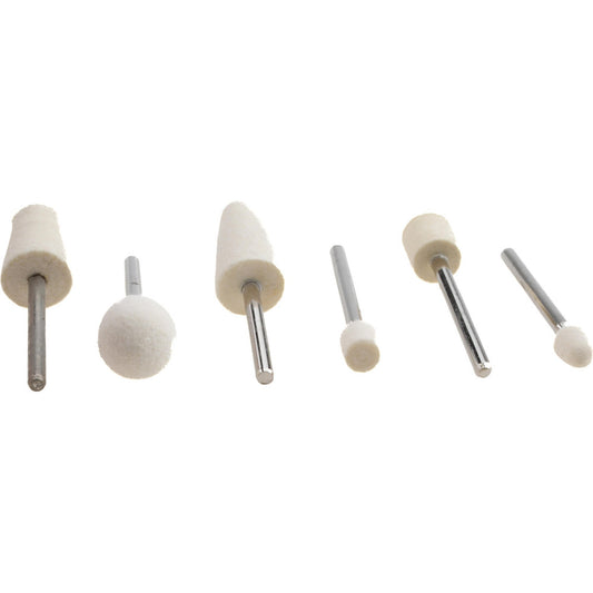 Value Collection 516096 7 Piece, 1/8" Shank Diam, Wool Felt Bob Set