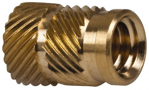 E-Z LOK HI-420-WH 5/16" Drill, 1/4 20 UNC, 0.341" Diam, Brass Unheaded Heat Installed Threaded Insert