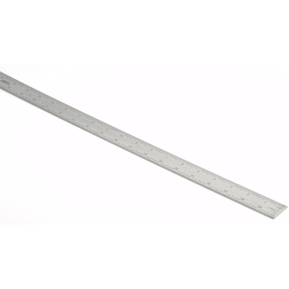SPI 13-949-3 Steel Rule 36" OAL, 5R Graduation, Rigid, 1-1/4" OAW