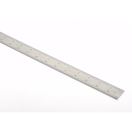 SPI 13-951-9 Steel Rule 36" OAL, English & Metric Graduation, Rigid, 1-1/4" OAW