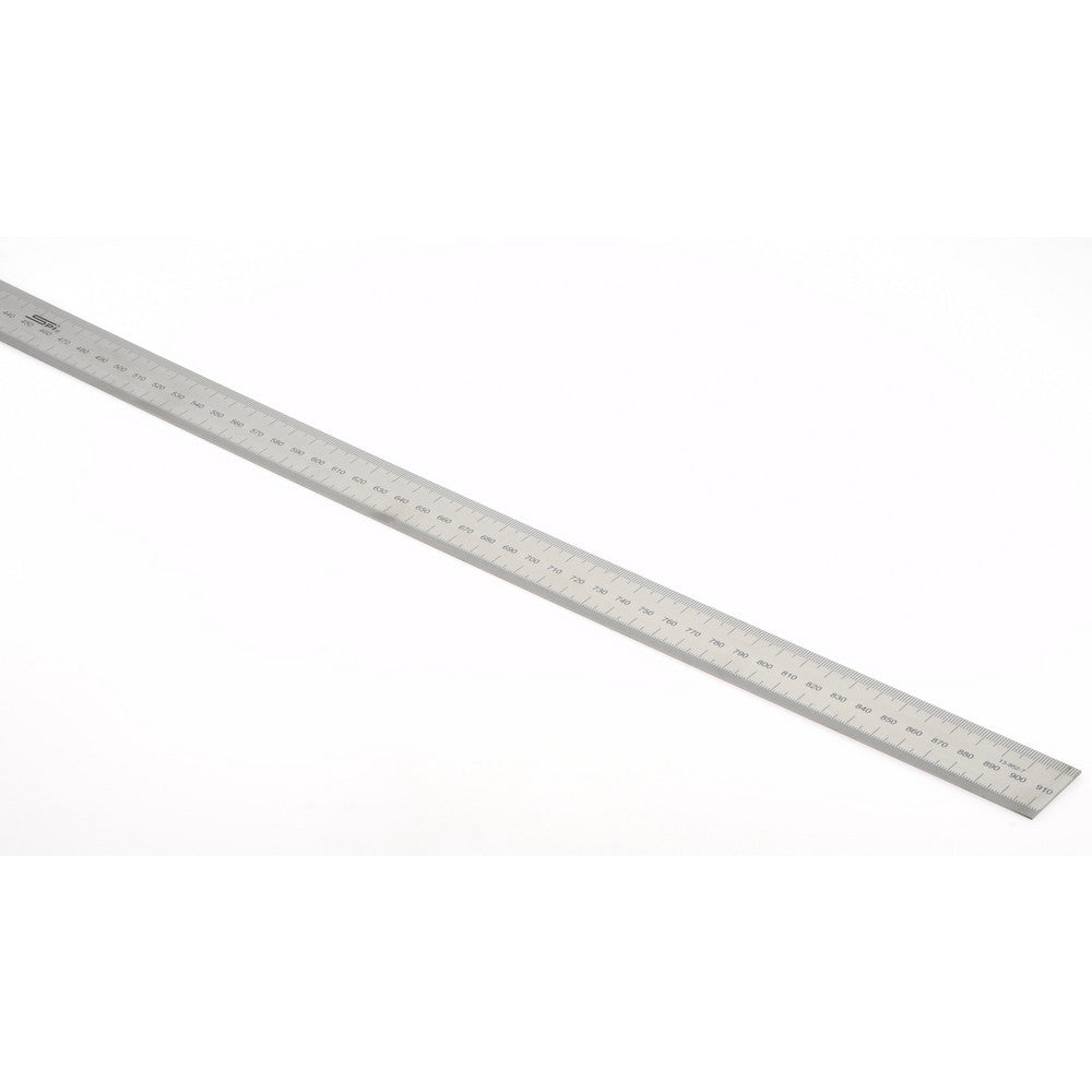 SPI 13-952-7 Steel Rule 36" OAL, Metric Graduation, Rigid, 1-1/4" OAW