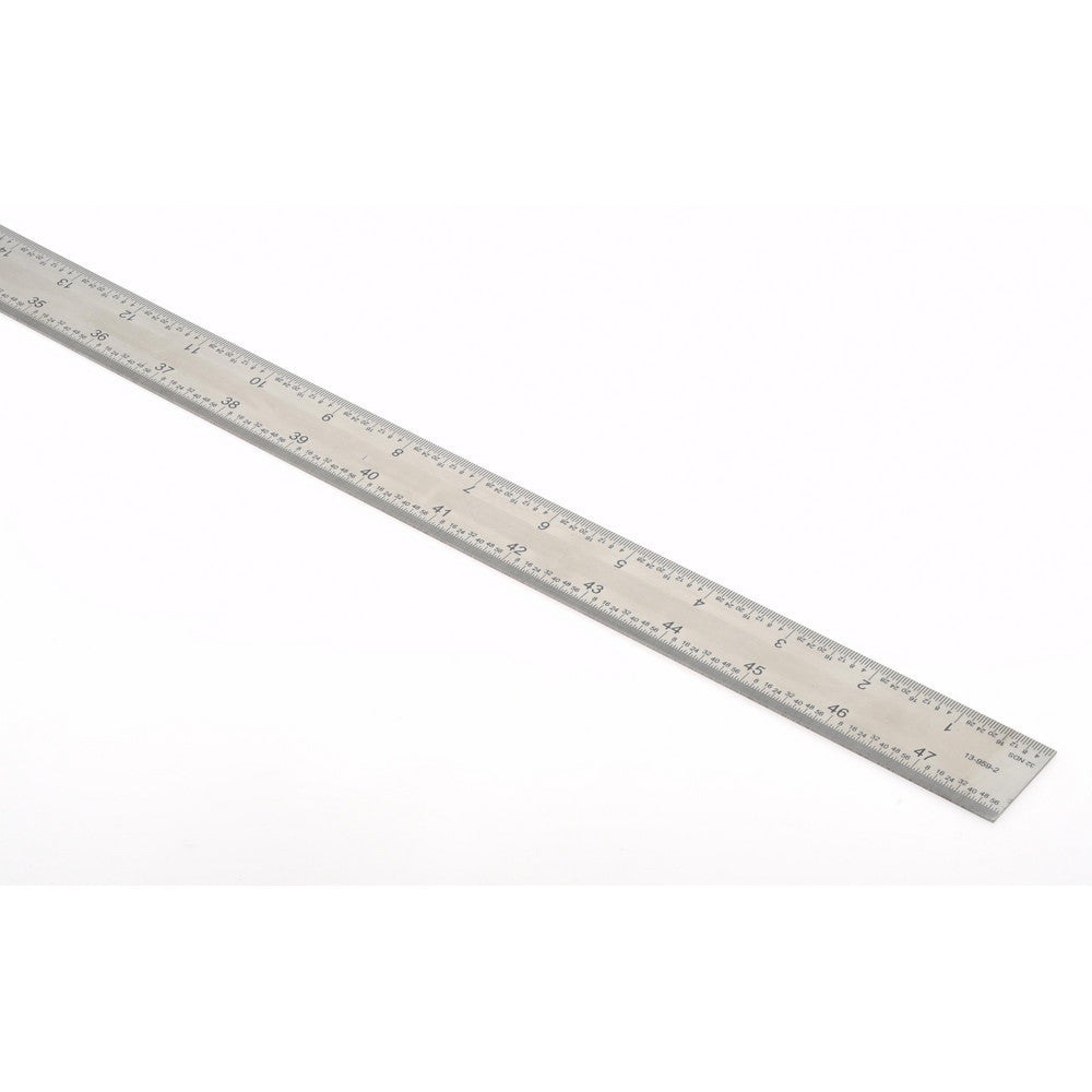 SPI 13-959-2 Steel Rule 48" OAL, English & Metric Graduation, Rigid, 1-1/4" OAW