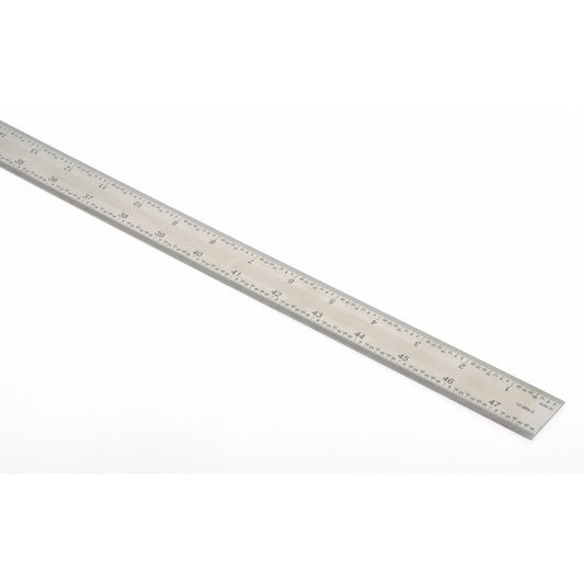 SPI 13-959-2 Steel Rule 48" OAL, English & Metric Graduation, Rigid, 1-1/4" OAW