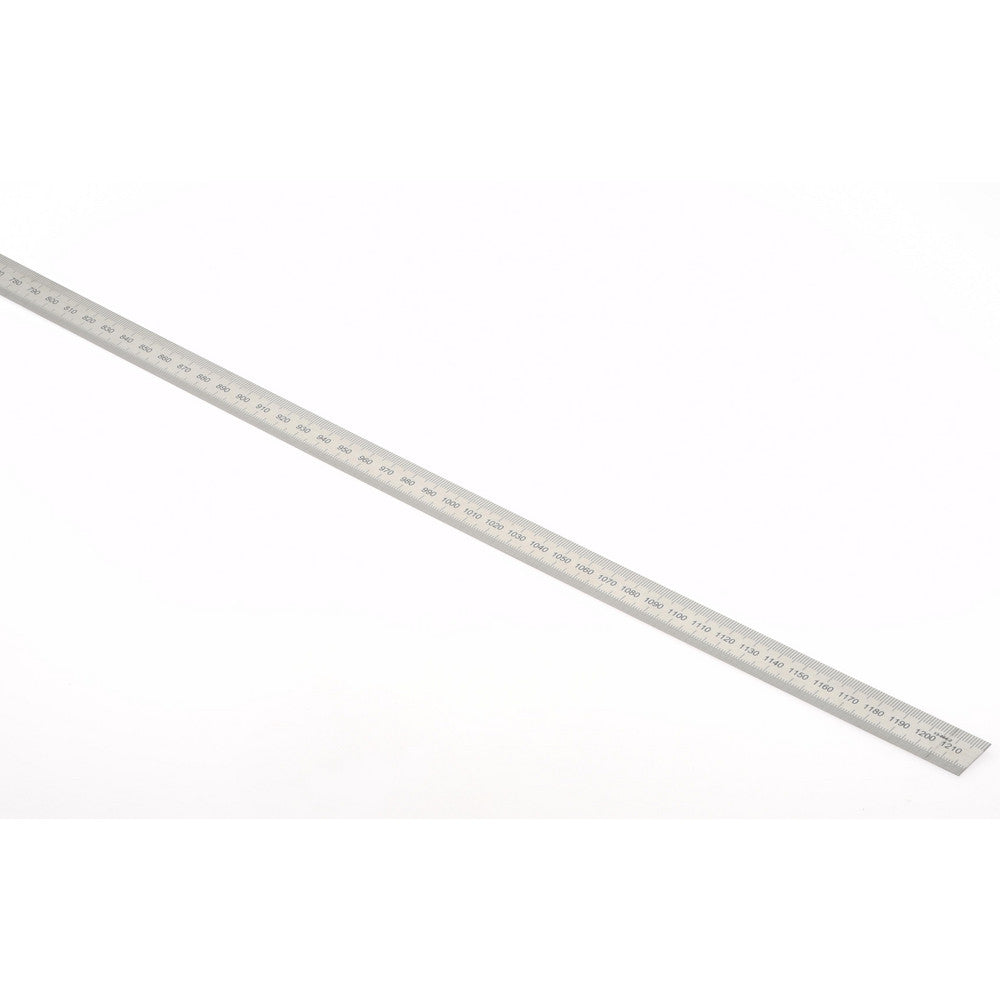 SPI 13-964-2 Steel Rule 48" OAL, Metric Graduation, Flexible, 3/4" OAW