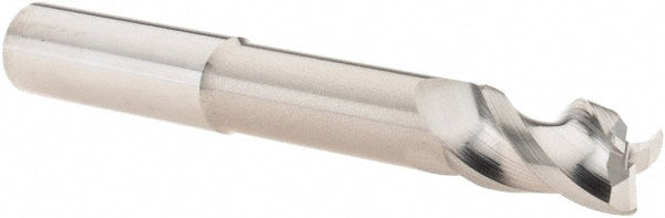 Iscar 5622925 Corner Radius End Mill 3/8" Dia, 0.0300" Radius, 3 Flute, Solid Carbide