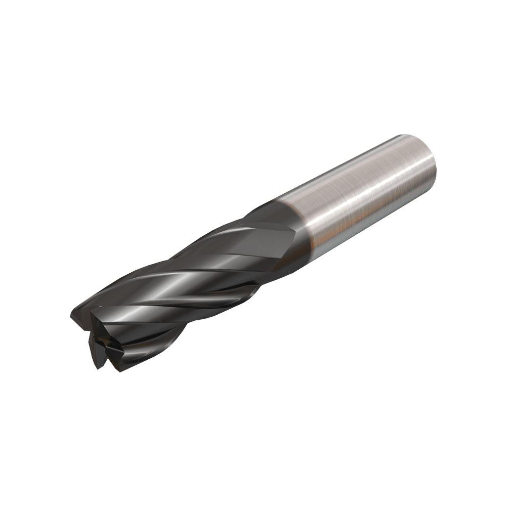 Iscar 5620853 Corner Radius End Mill 3.00 mm Dia, 10.00 mm LOC, 4 Flute, Solid Carbide