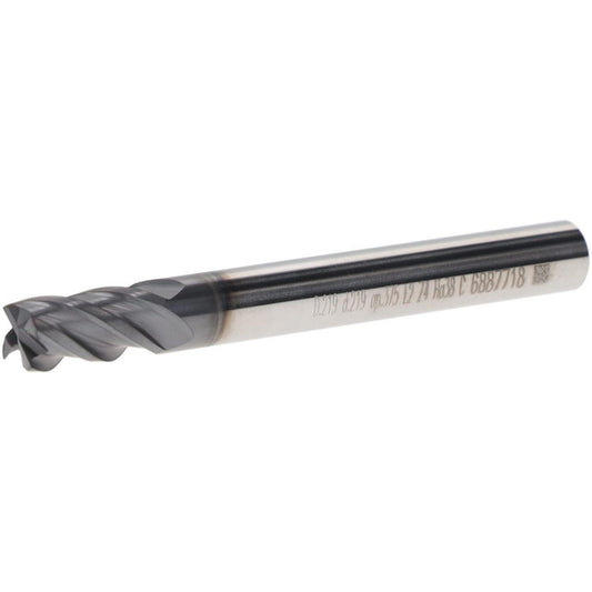Iscar 5623105 Square End Mill 7/32" Dia, 3/8" LOC, 4 Flute, Solid Carbide
