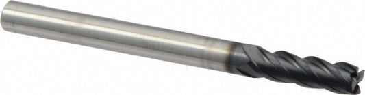 Iscar 5623099 Square End Mill 1/8" Dia, 3/8" LOC, 4 Flute, Solid Carbide