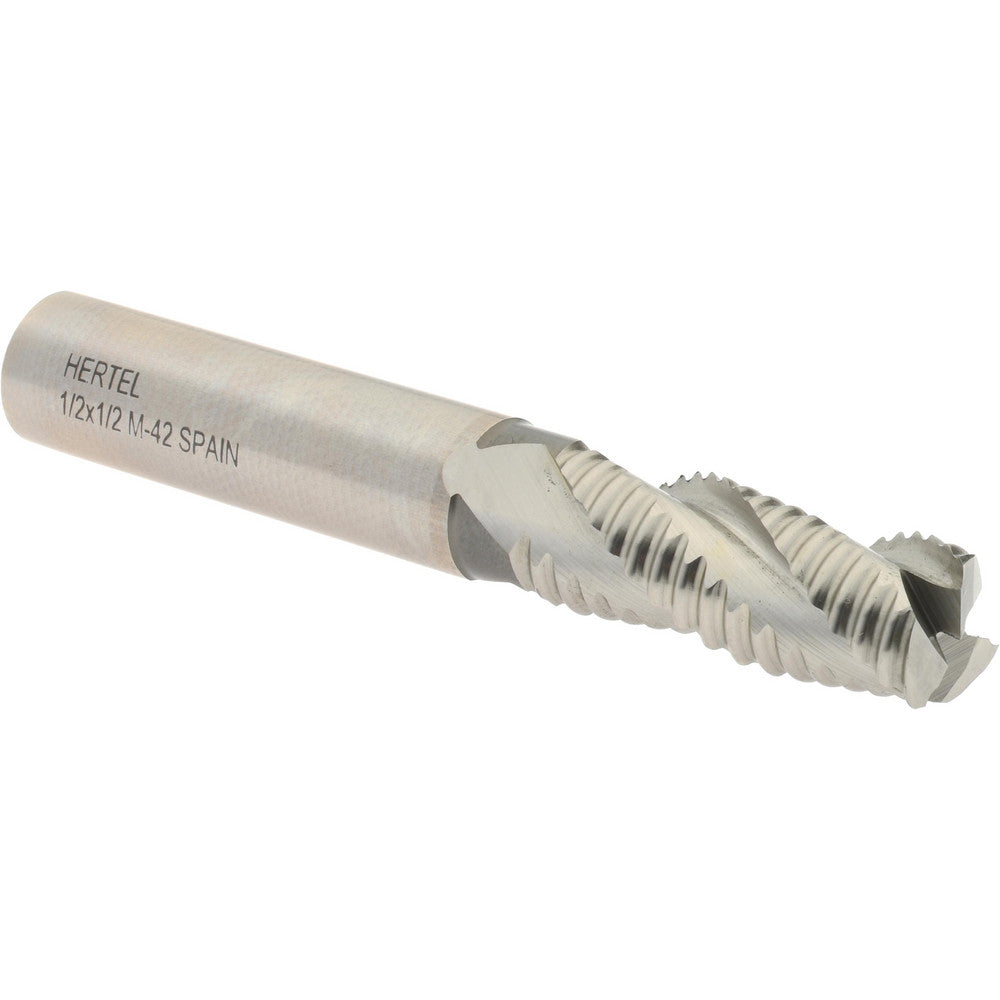 Hertel 91192153 Roughing End Mill 1/2" Dia, 3 Flute, Coarse Pitch, Single End, Cobalt