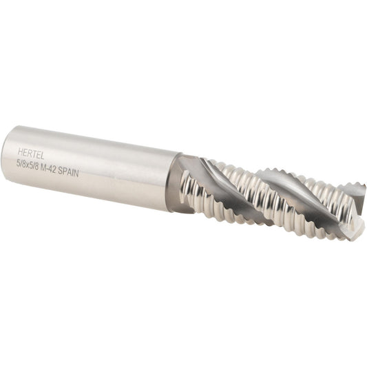 Hertel 91192187 Roughing End Mill 5/8" Dia, 3 Flute, Single End, Cobalt