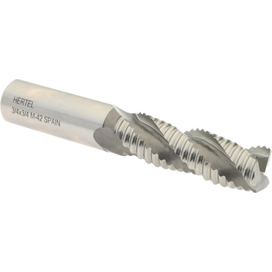 Hertel 91192211 Roughing End Mill 3/4" Dia, 3 Flute, Coarse Pitch, Single End, Cobalt