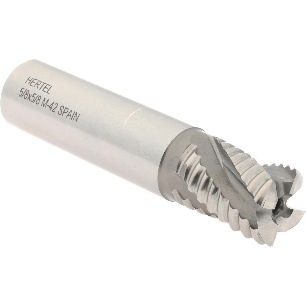 Hertel 91192443 Roughing End Mill 5/8" Dia, 4 Flute, Coarse Pitch, Single End, Cobalt