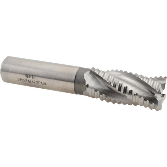 Hertel 91192476 Roughing End Mill 3/4" Dia, 4 Flute, Single End, Cobalt
