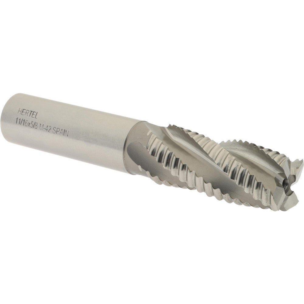 Hertel 91192484 Roughing End Mill 11/16" Dia, 4 Flute, Coarse Pitch, Single End, Cobalt