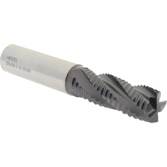 Hertel 91192641 Roughing End Mill 5/8" Dia, 4 Flute, Coarse Pitch, Single End, Cobalt