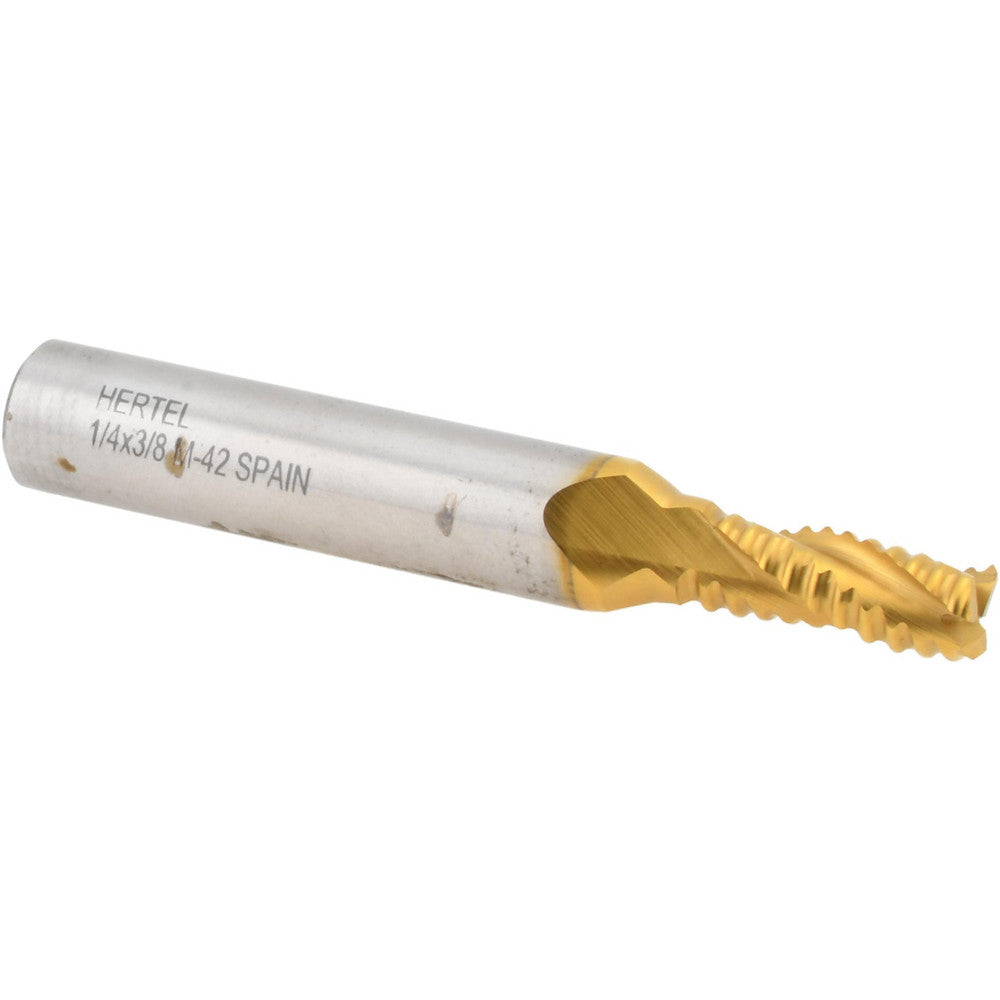 Hertel 91192849 Roughing End Mill 1/4" Dia, 3 Flute, Coarse Pitch, Single End, Cobalt