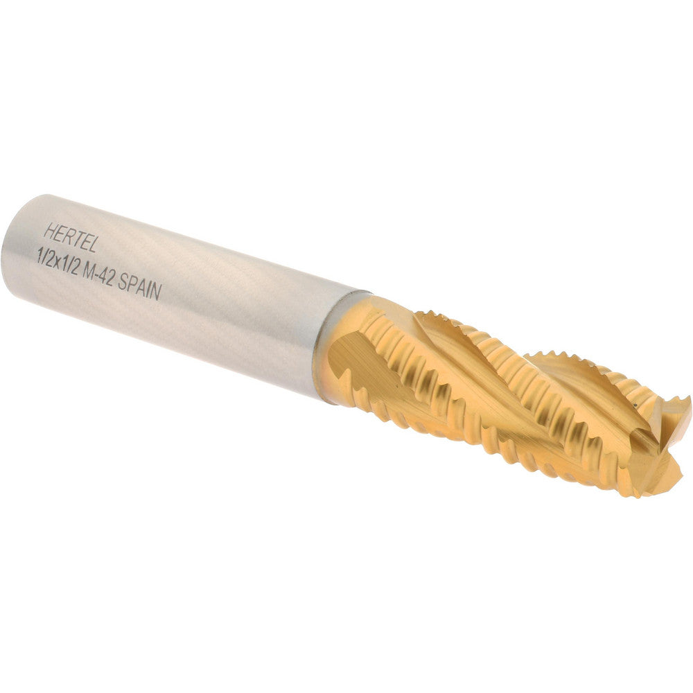 Hertel 91192872 Roughing End Mill 1/2" Dia, 4 Flute, Coarse Pitch, Single End, Cobalt