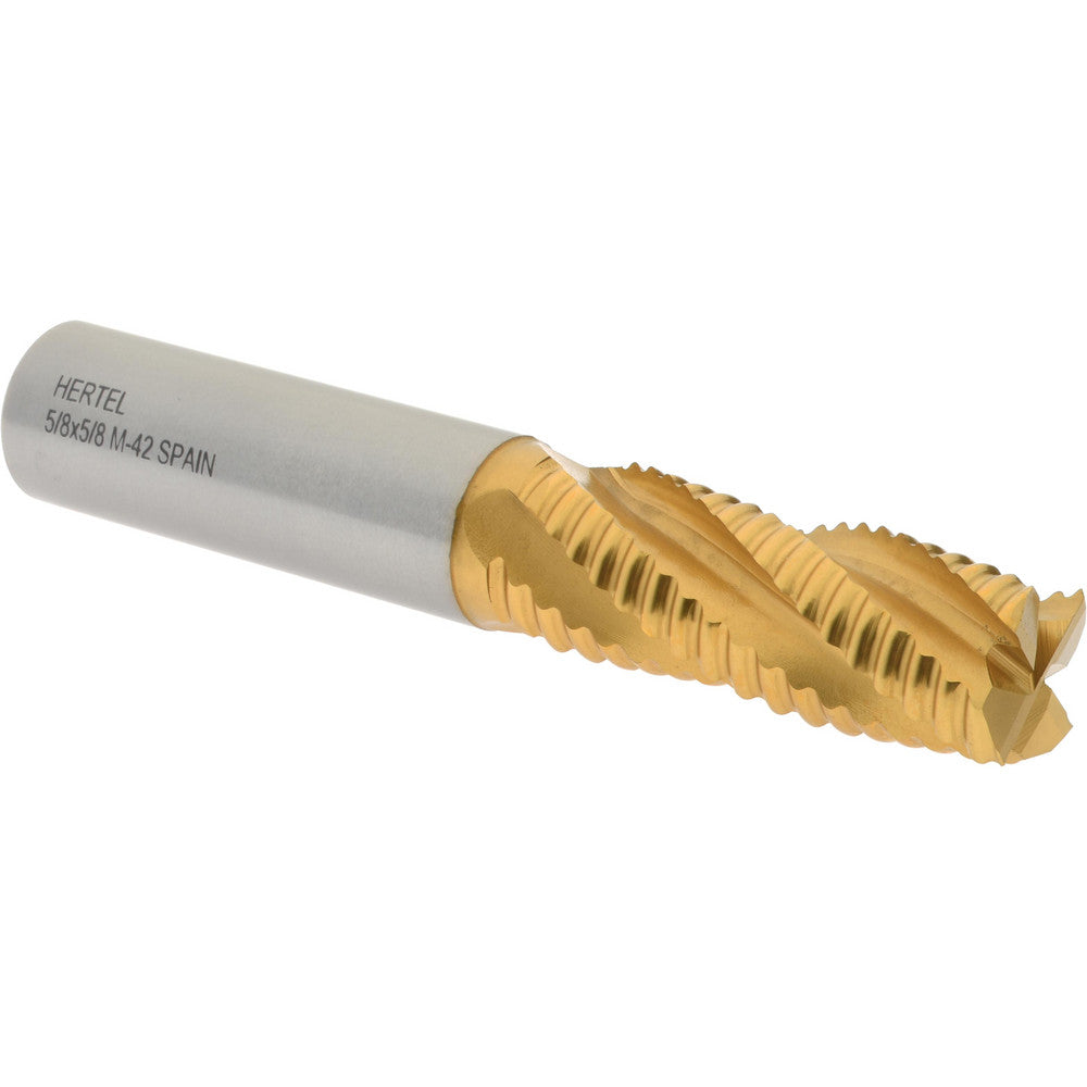 Hertel 91192898 Roughing End Mill 5/8" Dia, 4 Flute, Coarse Pitch, Single End, Cobalt