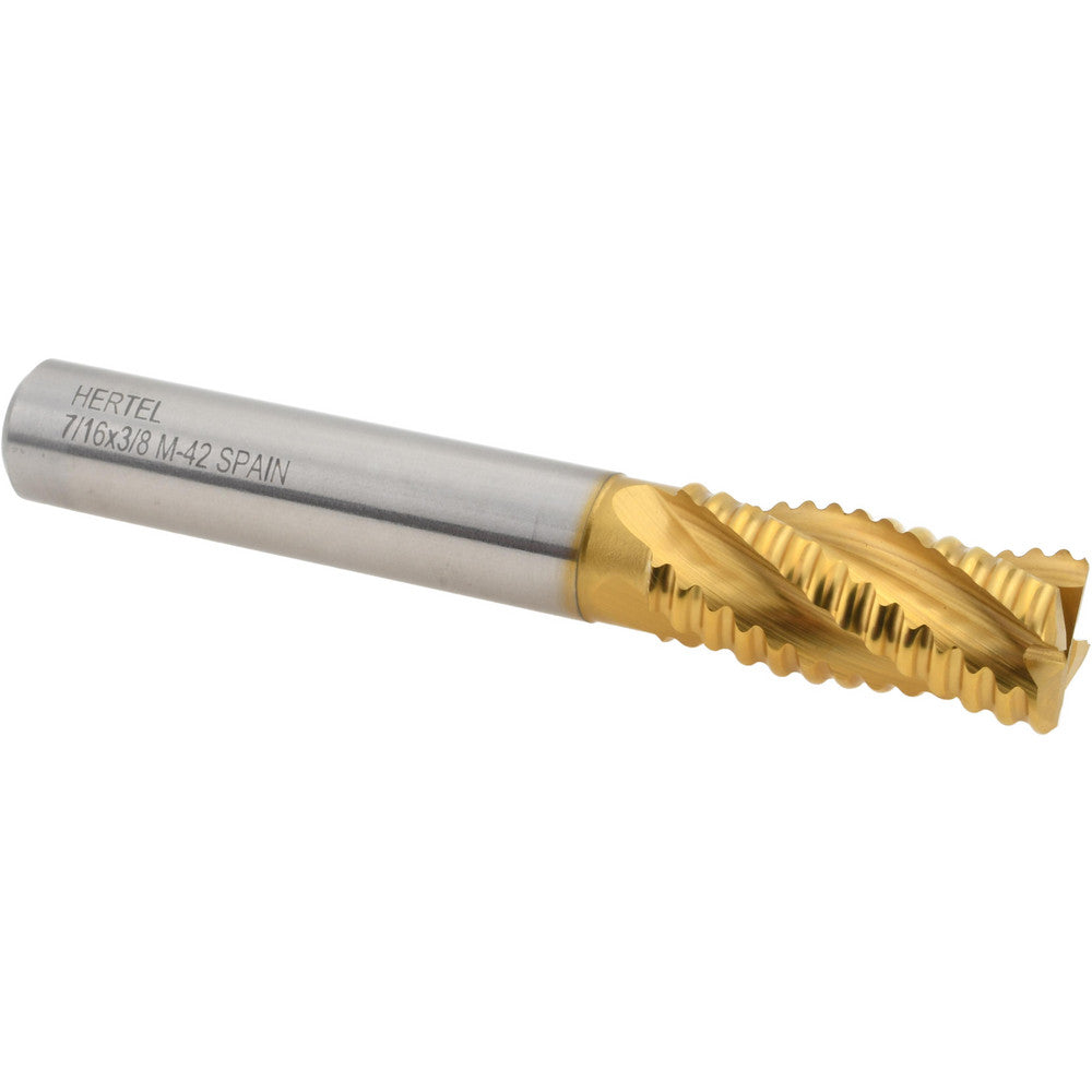 Hertel 91193128 Roughing End Mill 7/16" Dia, 4 Flute, Coarse Pitch, Single End, Cobalt
