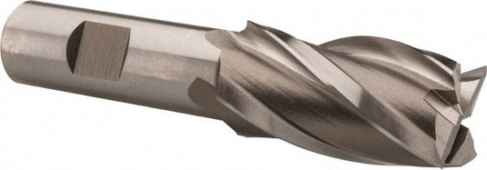 Hertel E2039904 Square End Mill 1'' Dia, 1-7/8'' LOC, 3/4'' Shank Dia, 4-1/8'' OAL, 4 Flutes, Cobalt
