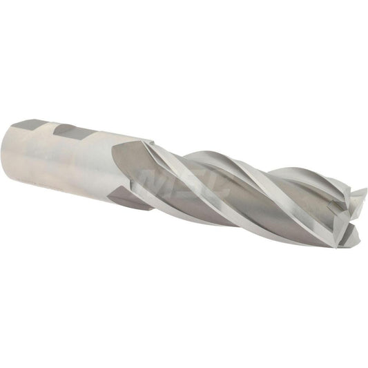 Hertel E2039980 Square End Mill 1'' Dia, 3'' LOC, 1'' Shank Dia, 5-1/2'' OAL, 4 Flutes, Cobalt