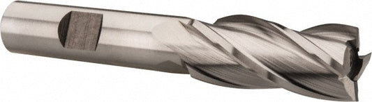 Hertel E2031904 Square End Mill 5/8'' Dia, 1-3/8'' LOC, 1/2'' Shank Dia, 3-3/8'' OAL, 4 Flutes, Cobalt