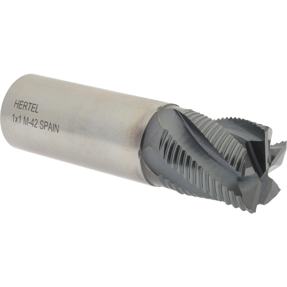 Hertel 91196634 Roughing End Mill 1" Dia, 5 Flute, Fine Pitch, Single End, Cobalt