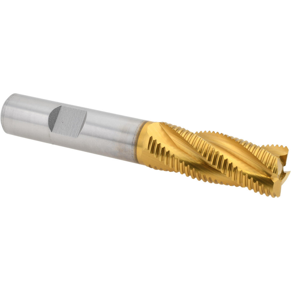 Hertel 91196873 Roughing End Mill 9/16" Dia, 4 Flute, Fine Pitch, Single End, Cobalt