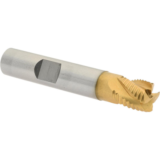 Hertel 91197004 Roughing End Mill 3/8" Dia, 4 Flute, Fine Pitch, Single End, Cobalt