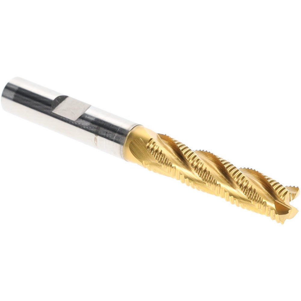 Hertel 91197020 Roughing End Mill 3/8" Dia, 4 Flute, Fine Pitch, Single End, Cobalt