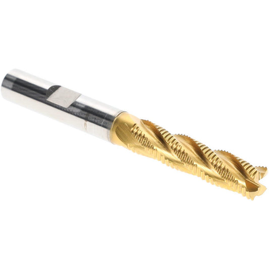 Hertel 91197020 Roughing End Mill 3/8" Dia, 4 Flute, Fine Pitch, Single End, Cobalt