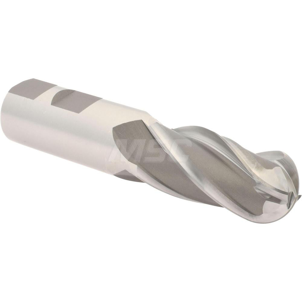 Hertel GG020056 Ball End Mill 0.875" Dia, 1.875" LOC, 4 Flute, High Speed Steel
