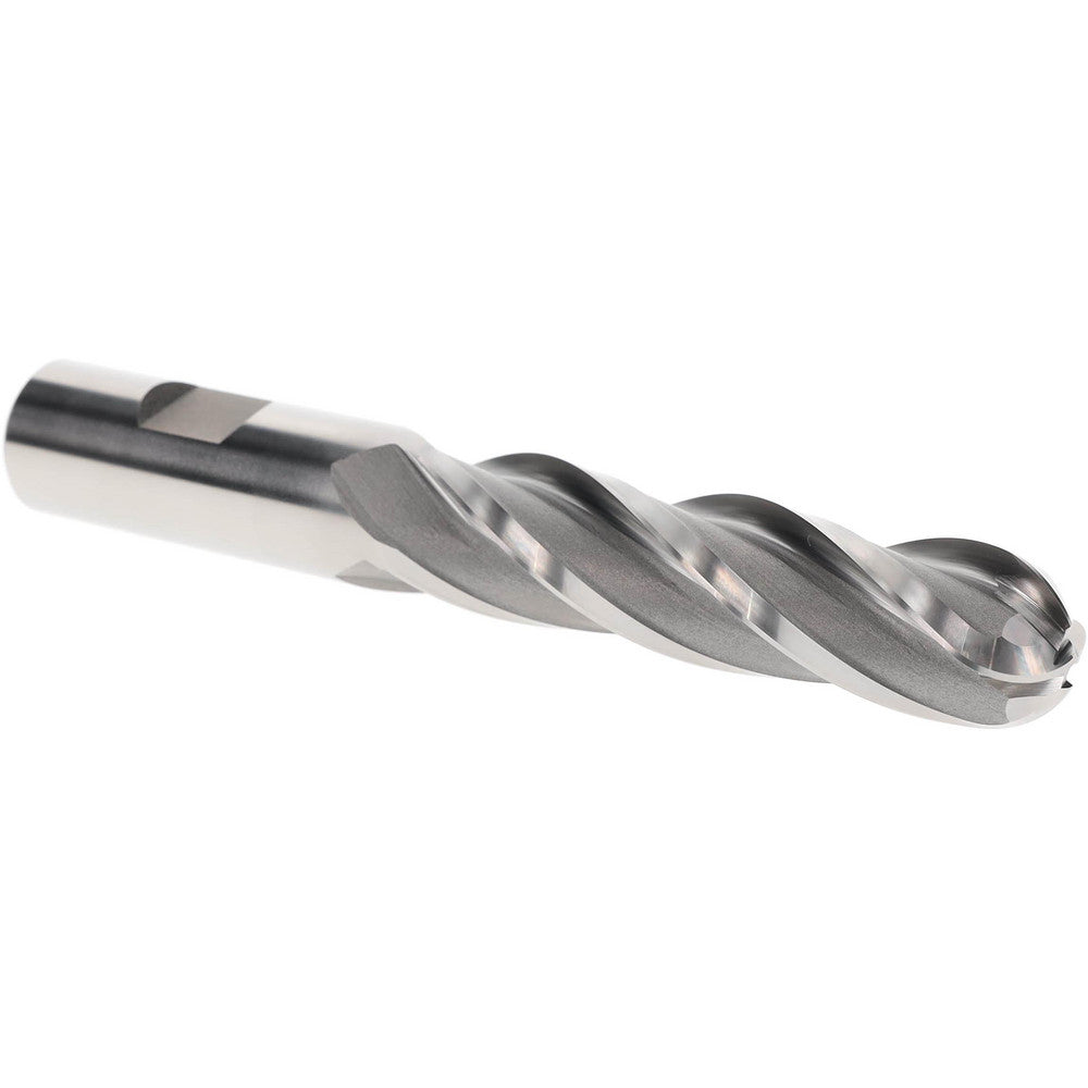 Hertel GG021048 Ball End Mill 0.75" Dia, 3" LOC, 4 Flute, High Speed Steel