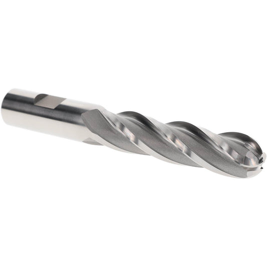 Hertel GG021048 Ball End Mill 0.75" Dia, 3" LOC, 4 Flute, High Speed Steel