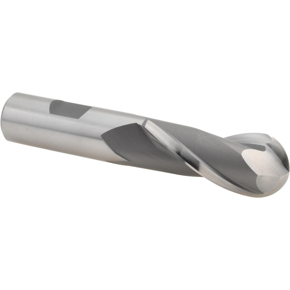 Hertel GG110956 Ball End Mill 7/8" Dia, 2" LOC, 2 Flute, High Speed Steel