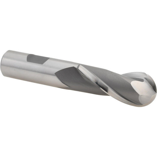 Hertel GG110956 Ball End Mill 7/8" Dia, 2" LOC, 2 Flute, High Speed Steel