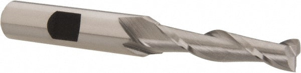 Hertel E2080018 Square End Mill 9/32'' Dia, 1-3/8'' LOC, 3/8'' Shank Dia, 3-1/8'' OAL, 2 Flutes, Cobalt