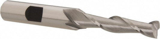 Hertel E2080018 Square End Mill 9/32'' Dia, 1-3/8'' LOC, 3/8'' Shank Dia, 3-1/8'' OAL, 2 Flutes, Cobalt