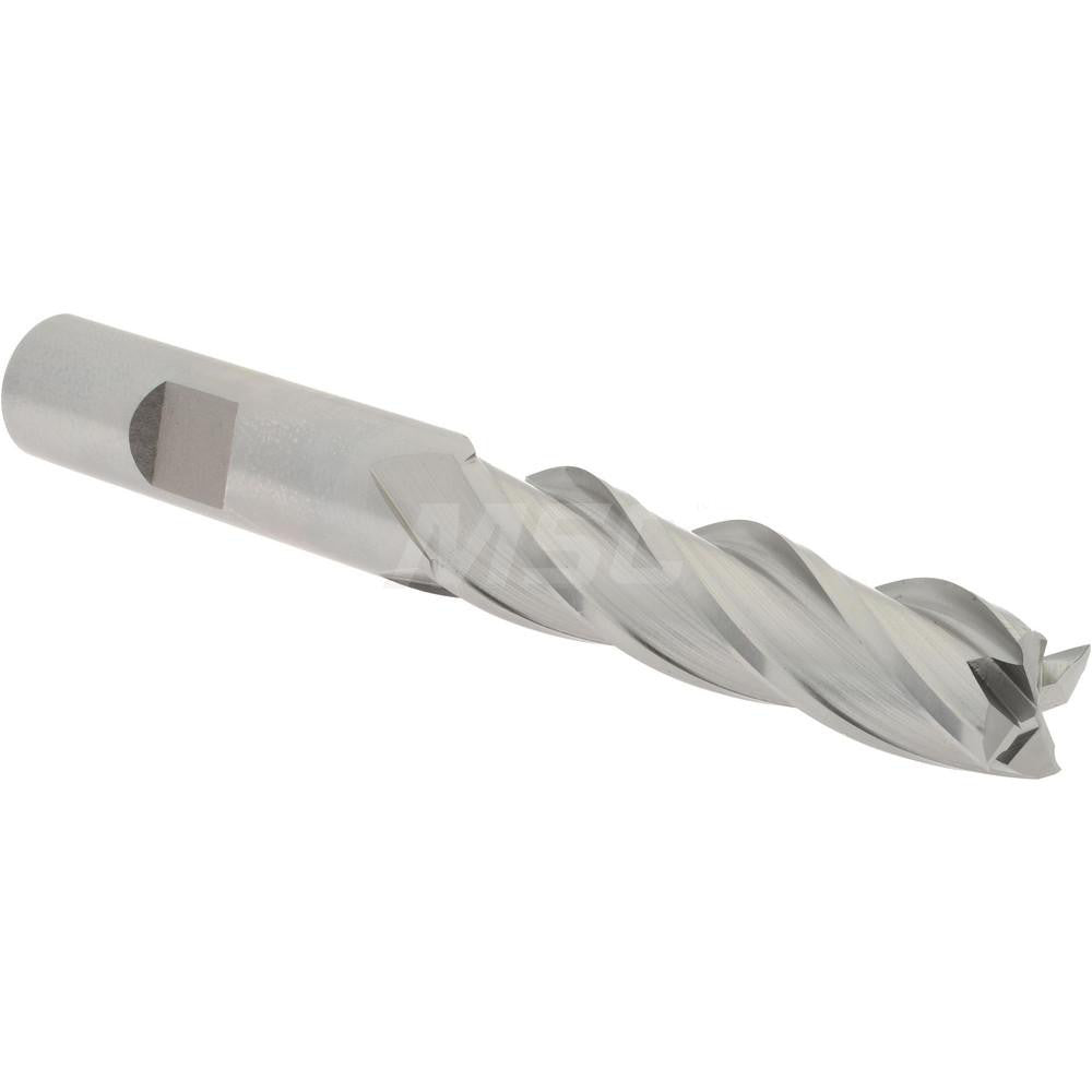 Hertel GG040032 Square End Mill 1/2'' Dia, 2'' LOC, 1/2'' Shank Dia, 4'' OAL, 4 Flutes, High Speed Steel