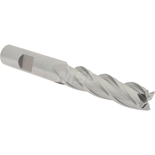 Hertel GG040032 Square End Mill 1/2'' Dia, 2'' LOC, 1/2'' Shank Dia, 4'' OAL, 4 Flutes, High Speed Steel