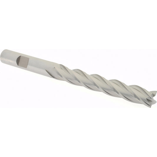 Hertel GG041024 Square End Mill 3/8'' Dia, 2-1/2'' LOC, 3/8'' Shank Dia, 4-1/4'' OAL, 4 Flutes, High Speed Steel