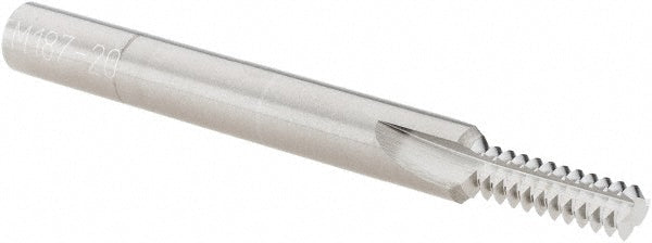 Scientific Cutting Tools, Inc. TM187-20 Straight Flute Thread Mill 1/4-20, Internal, 3 Flutes, 1/4" Shank Dia, Solid Carbide