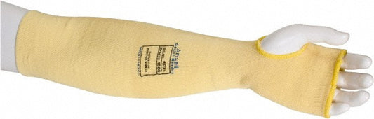 Ansell 222146 Cut & Puncture-Resistant Sleeve Size Universal, Kevlar, Yellow, ANSI Cut A3