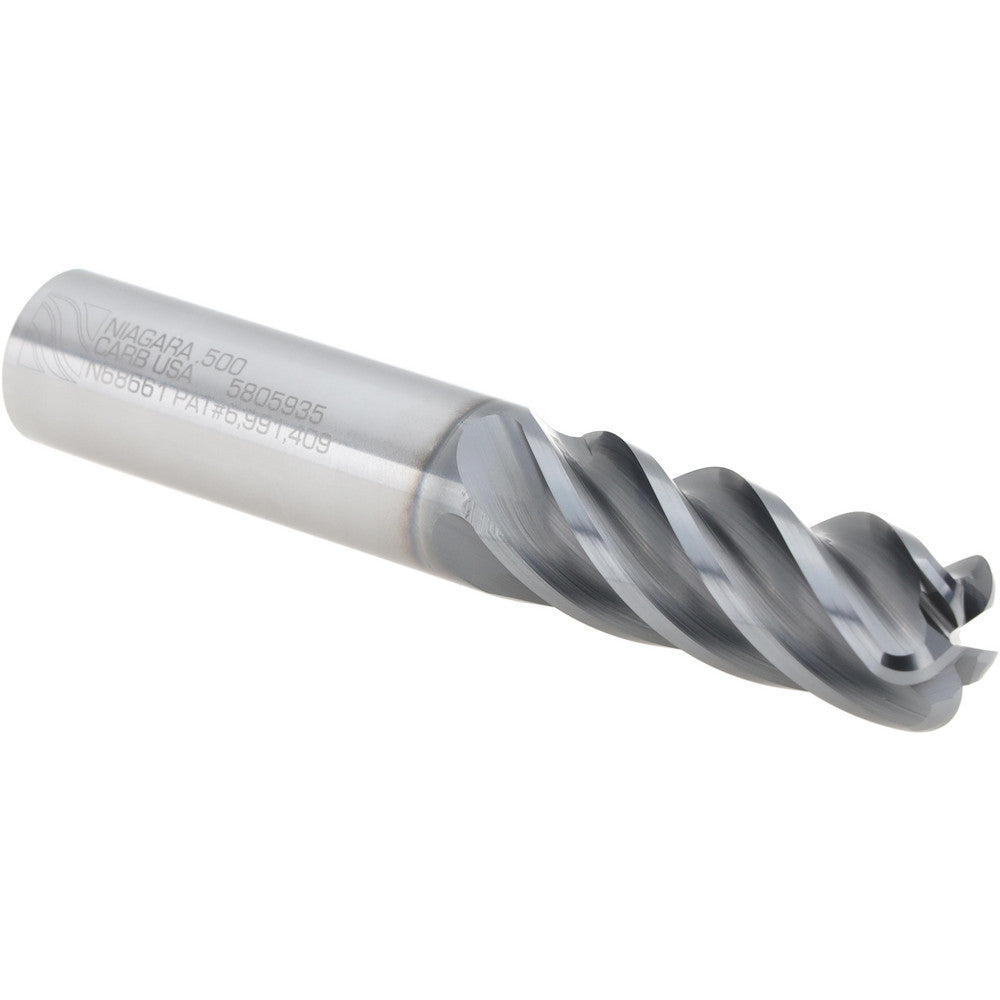 Seco 17004336 Corner Radius End Mill 1/2" Dia, 1-1/4" LOC, 0.1250" Radius, 5 Flute, Solid Carbide