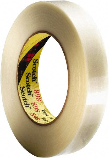 Scotch 7000144703 Filament & Strapping Tape Type Filament Tape  Color Clear  Width (mm - 2 Decimals) 36.00  Thickness (mil) 6.6000  Tape Number 898  Length (Yards - 2 Decimals) 60.14