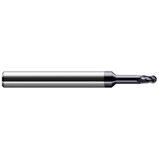 Harvey Tool 63678-C6 Ball End Mill 0.0780" Dia, 0.1170" LOC, 4 Flute, Solid Carbide